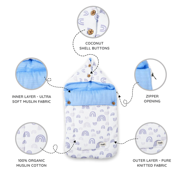 100% Organic Muslin Cotton Baby Carrier Nest