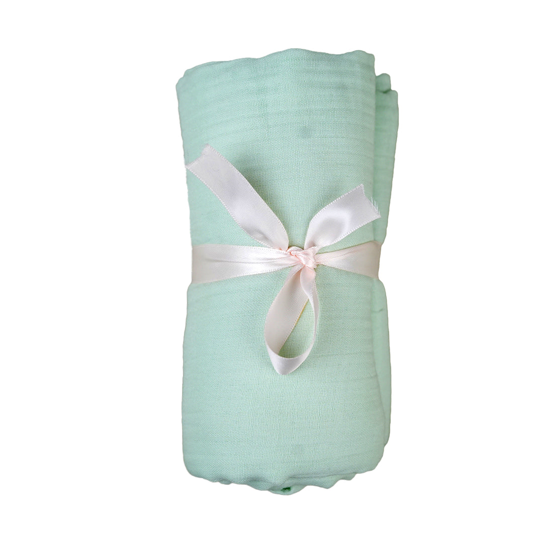 Aquamarine Breeze - 100 % Organic Muslin Cotton Wrap Cloth Swaddle