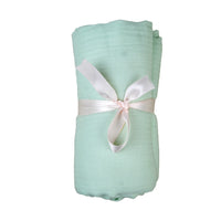 Aquamarine Breeze - 100 % Organic Muslin Cotton Wrap Cloth Swaddle