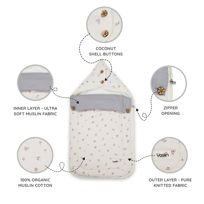 100% Organic Muslin Cotton Baby Carrier Nest