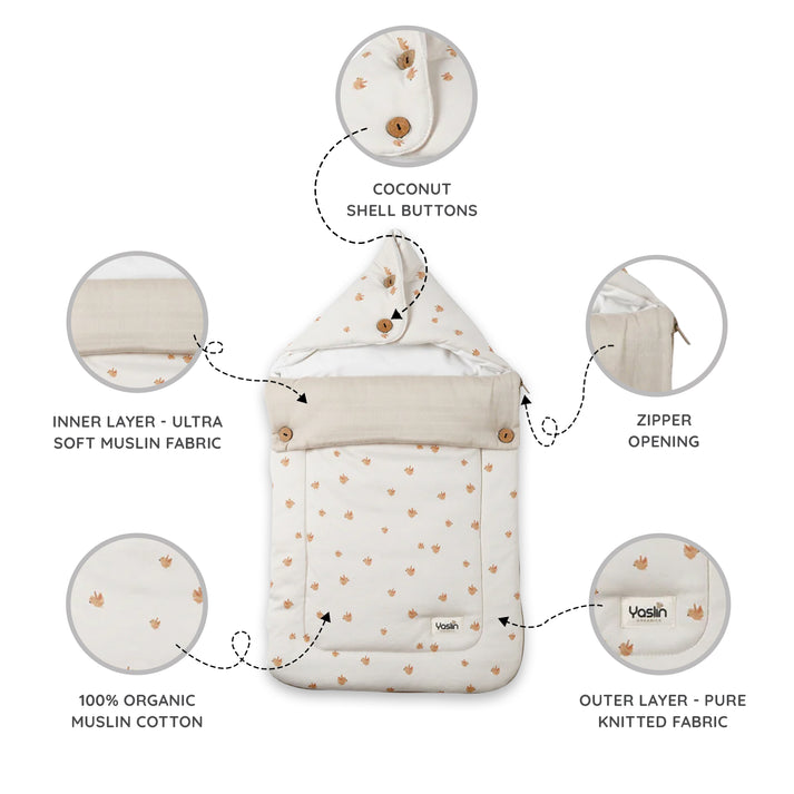 100% Organic Muslin Cotton Baby Carrier Nest