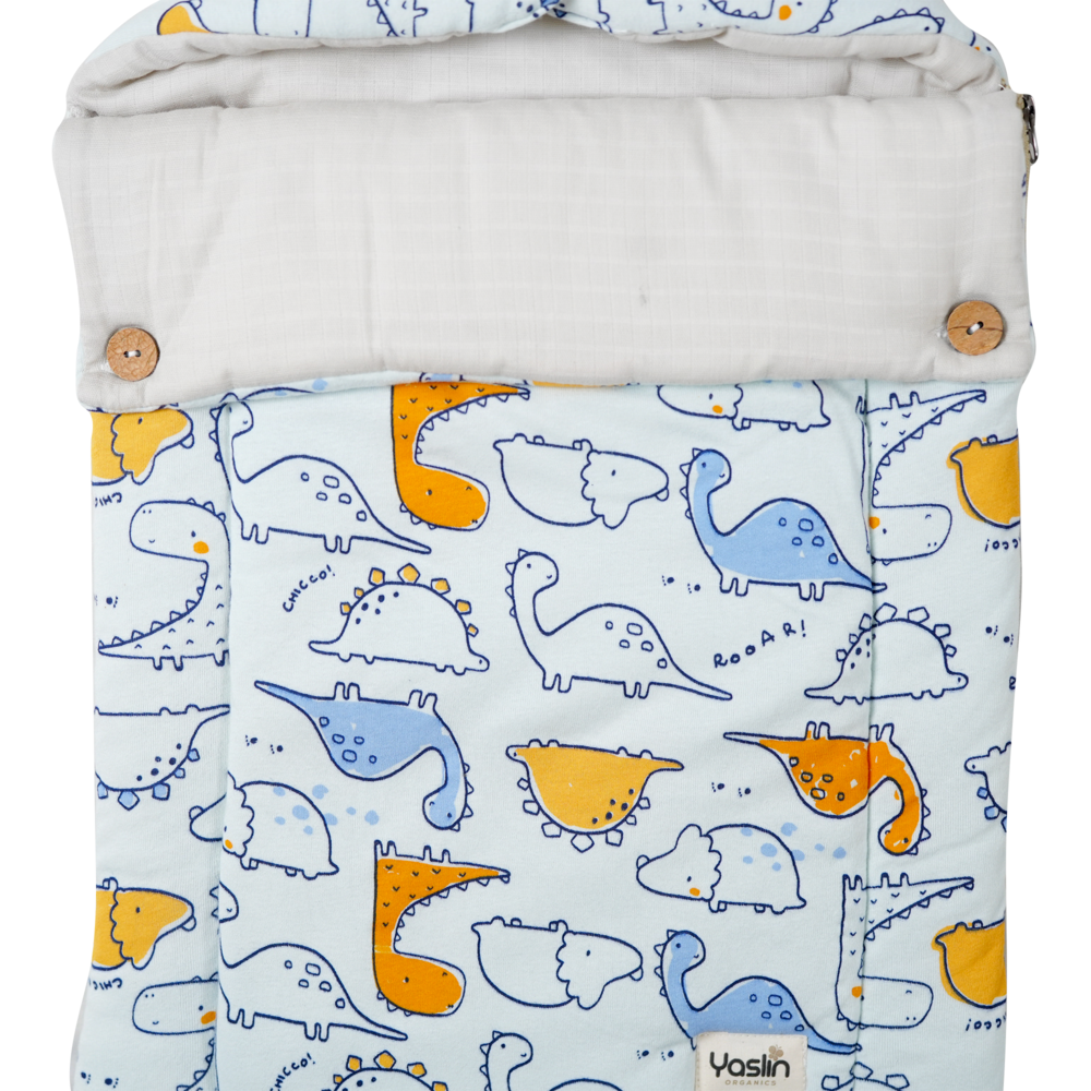 DinoWrap-a-Saurus - 100% Organic Cotton Baby Carrier Nest