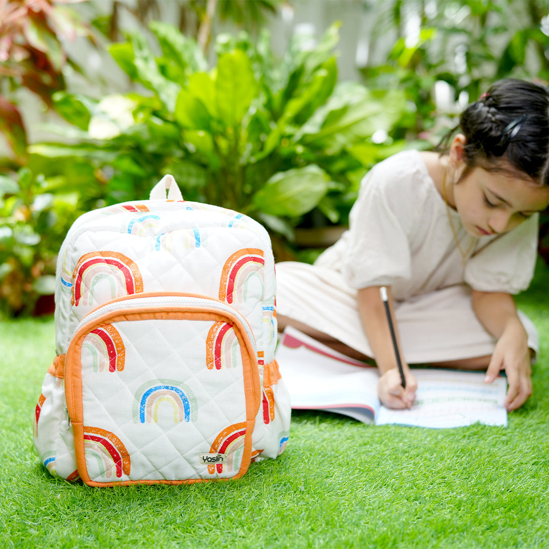 Orange Rainbow - School backpack