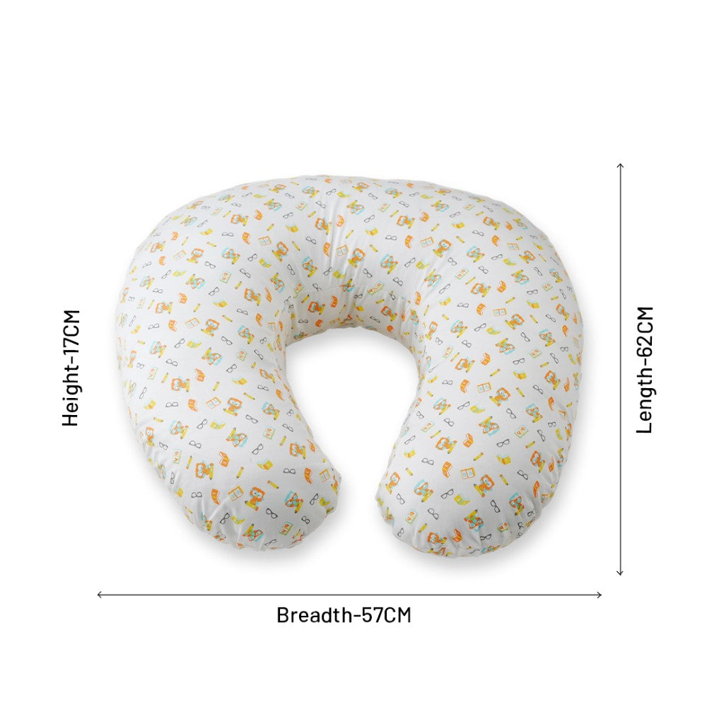 Orange Hungry Hootie - 100% Organic Cotton Feeding/Nursing Pillow